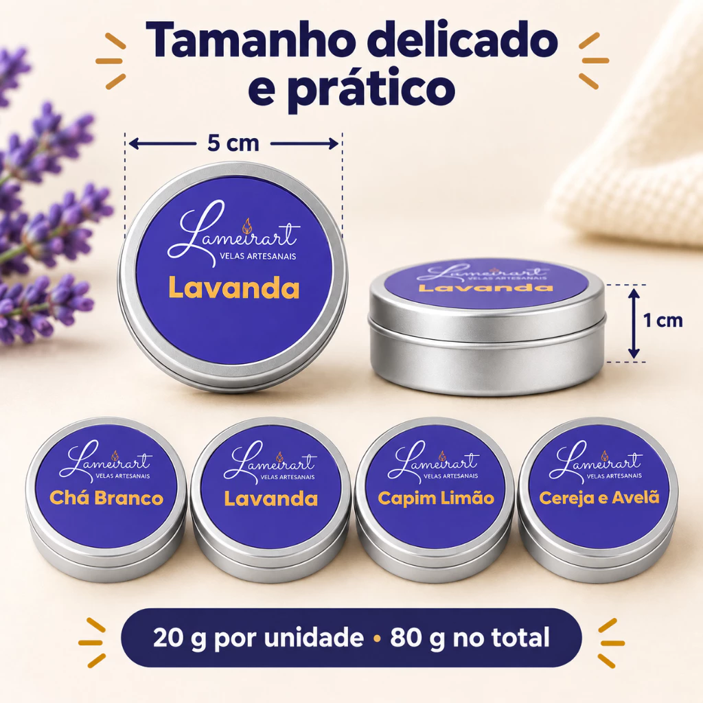Kit presente 4 velas aromáticas