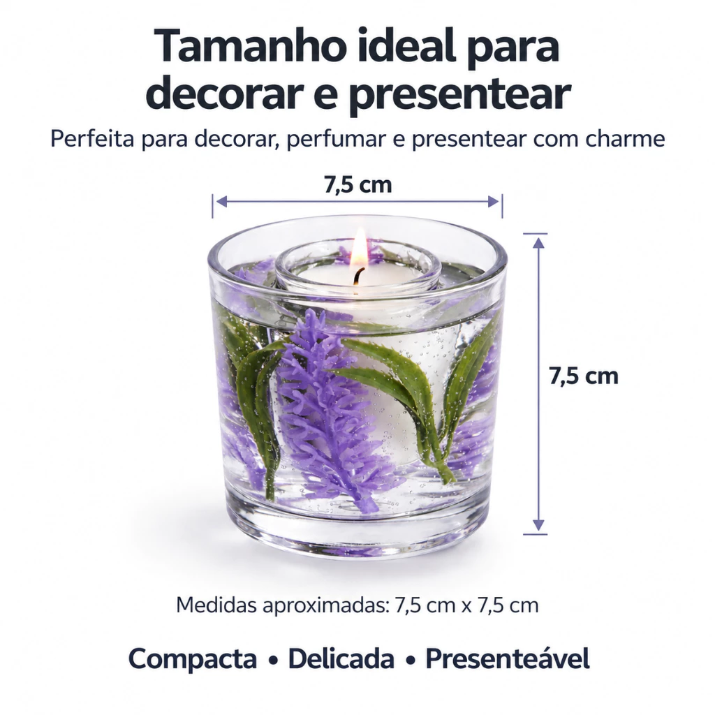 Vela aromática decorativa reutilizável