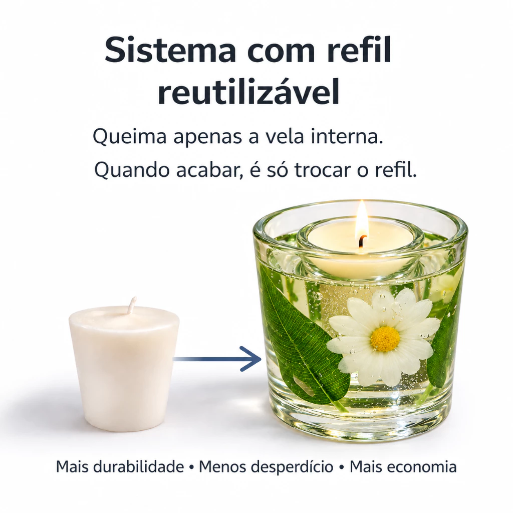 Vela luminária artesanal Margarida