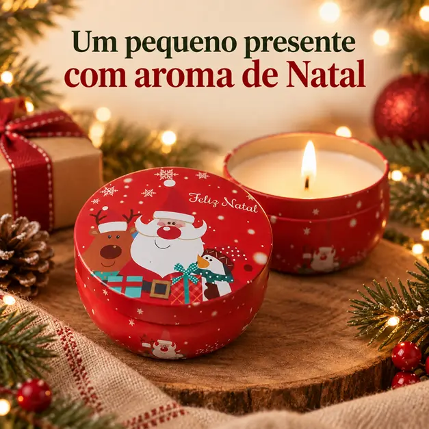 Vela Aromática na Lata de Natal 60g