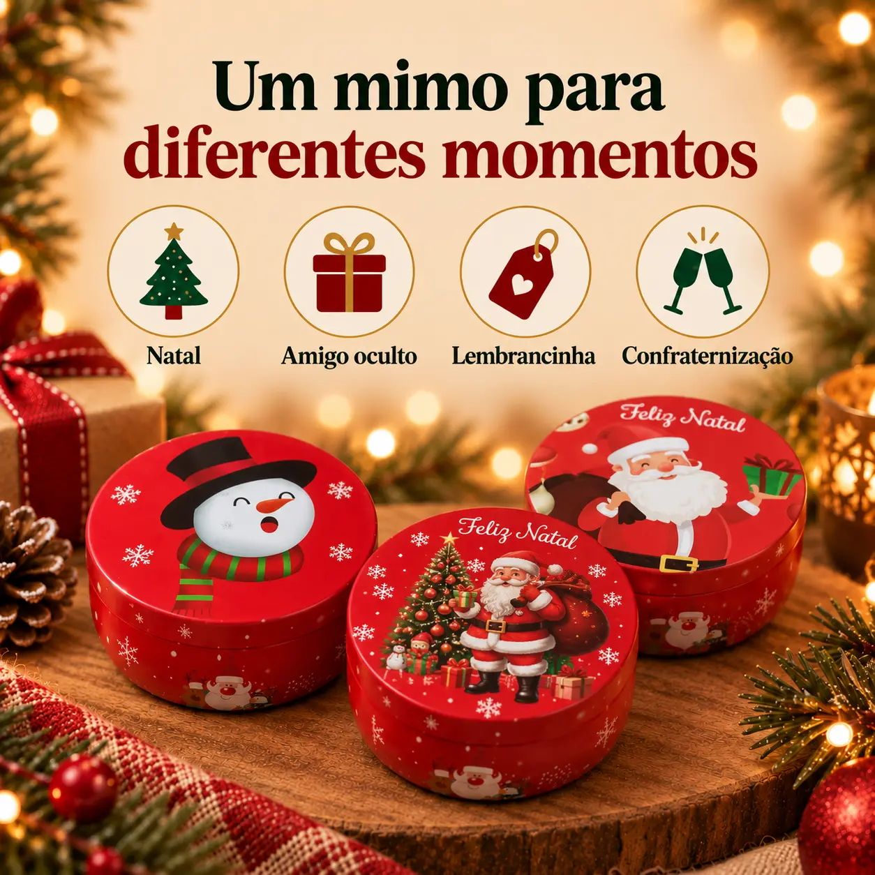 Vela aromática de Natal na latinha - imagem 3