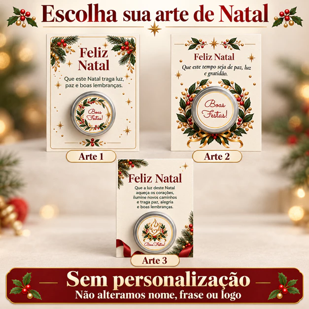 Kit lembrancinha de Natal com card e vela - imagem 4